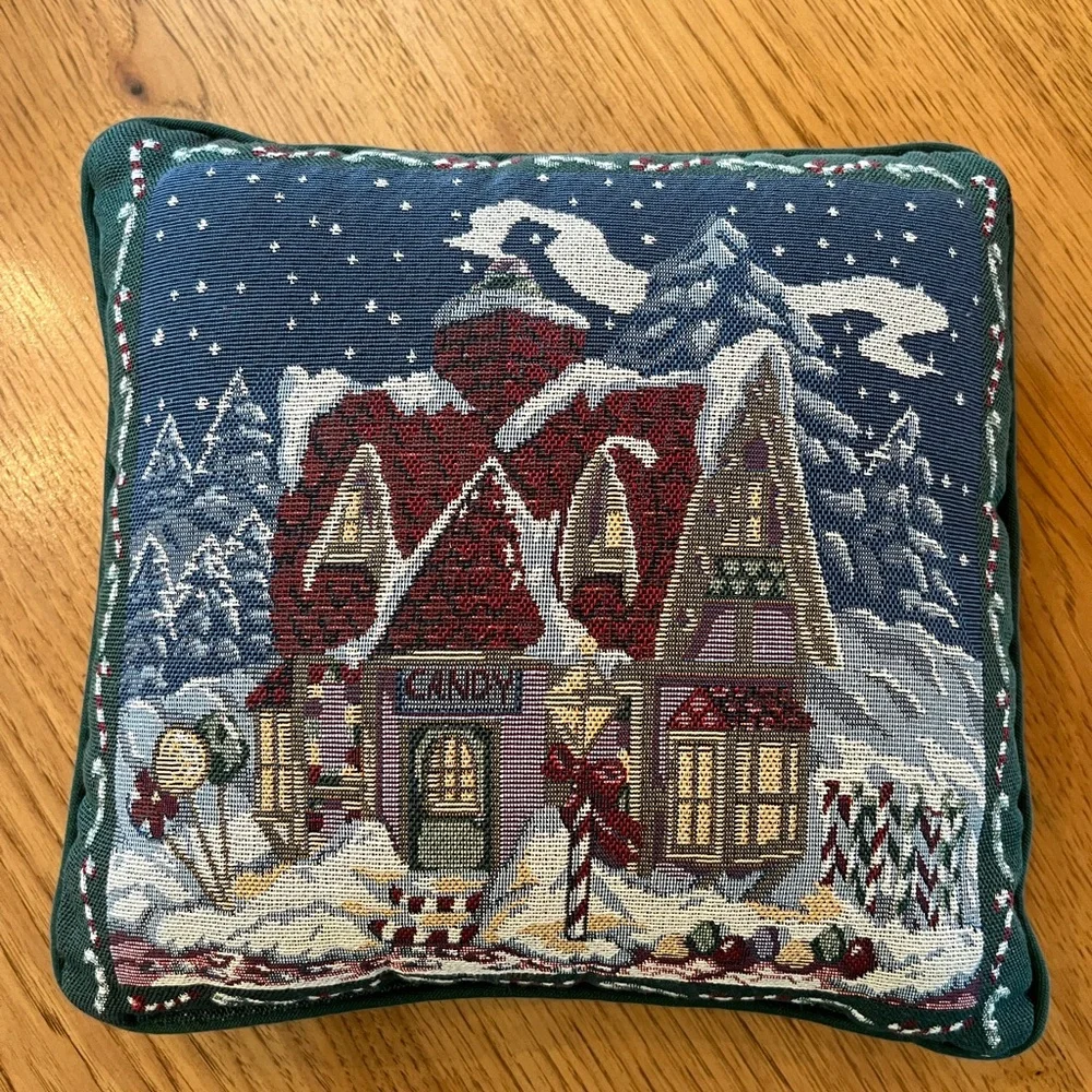 Throw Pillow Winter Candy Land Tapestry In Snow 12